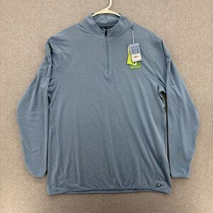 Amble Coastal 1/4 Zip Pullover XL Blue Heather Drirelease Golf NWT Stretch